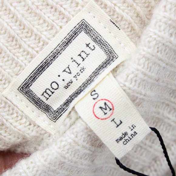 Mo:vint Pencil Skirt Womens Beige Striped Knit Stretch Medium M New With Tags - Picture 6 of 9